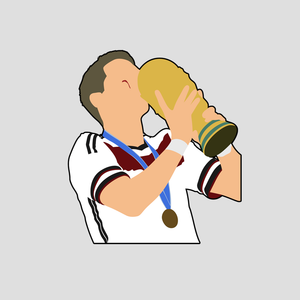 bastian schweinsteiger kissing the world cup title in 2014